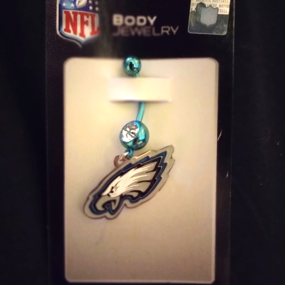 Philadelphia Eagles Belly Button Ring